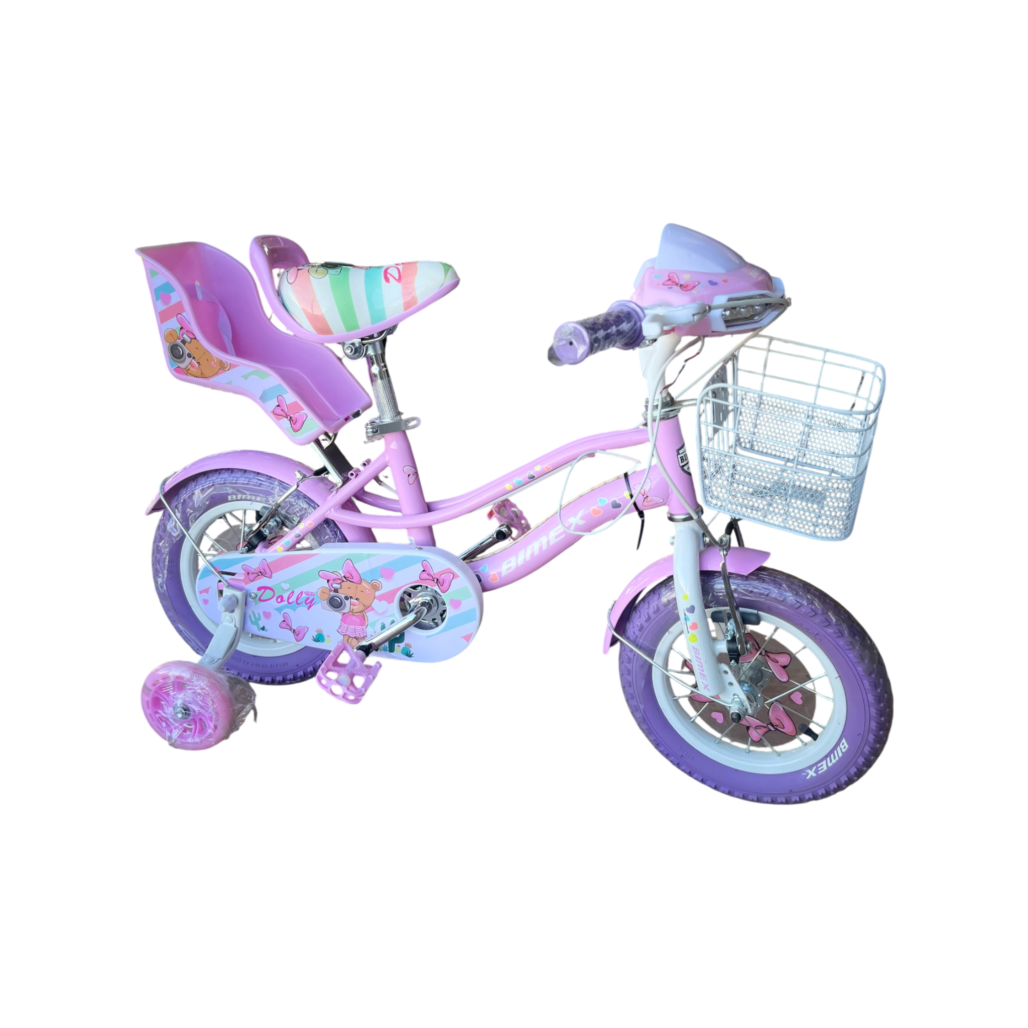 Bicicleta DOLLY Bimex R12 Luz Y Sonido Rosa